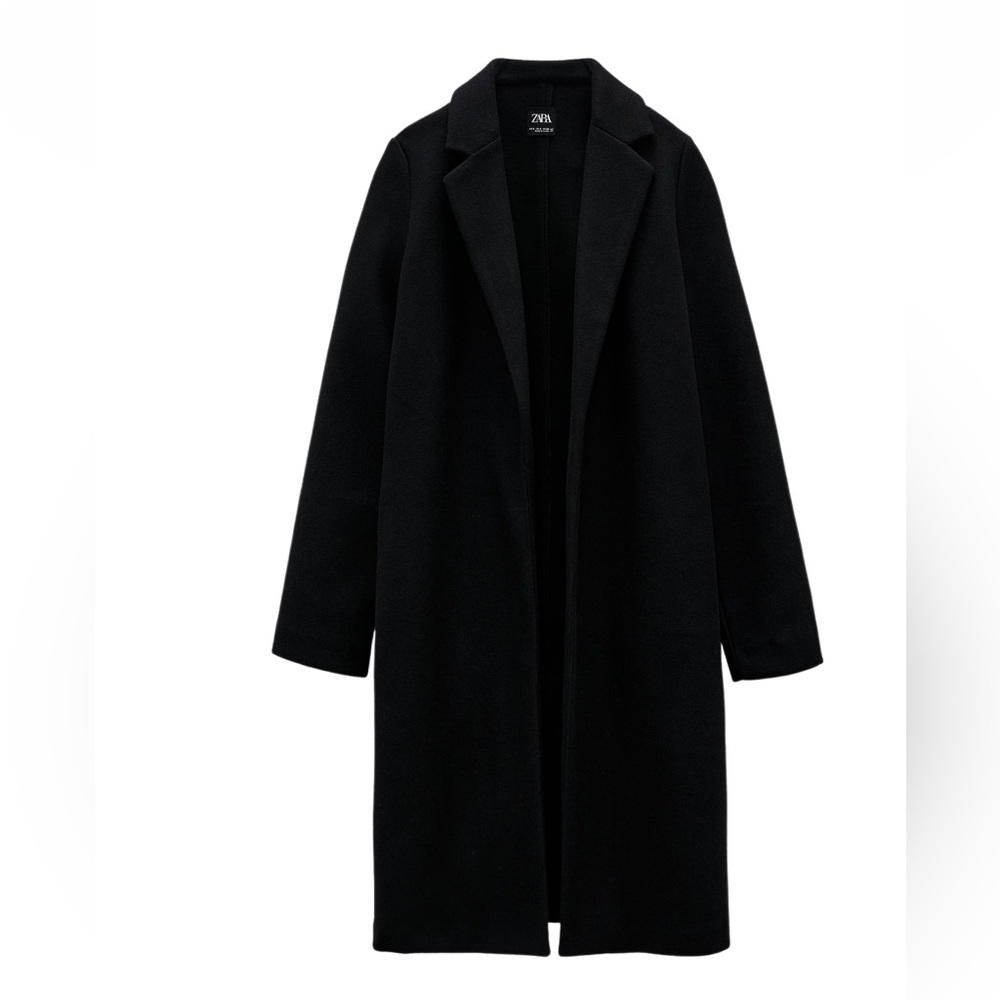 ❌SOLD❌ ZARA SOFT COAT WITH LAPEL COLLAR AND LONG SLEEVES - NWOT